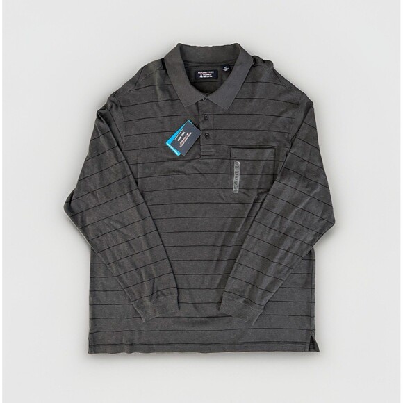 Roundtree & Yorke Other - Roundtree & Yorke Long Sleeve Polo Shirt Sz 2XT Heather Gray Luster Soft Cotton